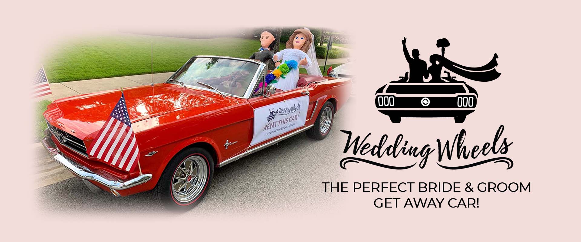 wedding wheels the perfect bride and groom get away car graphic with red mustang car pinata bride and groom convertible classic car